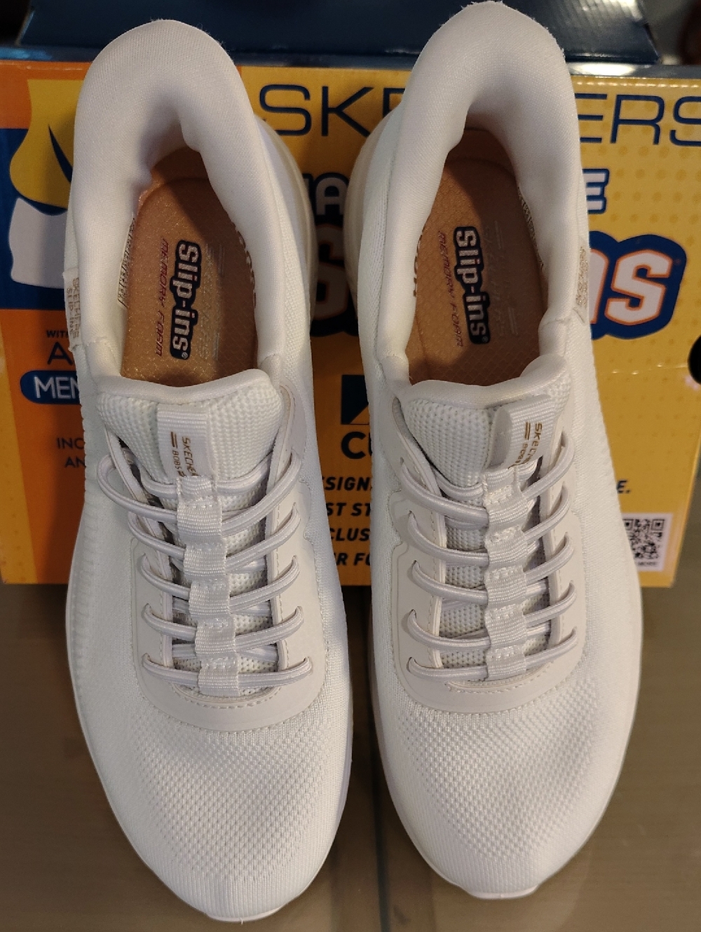 Skechers Women's White Slip-In Athletic Sneakers